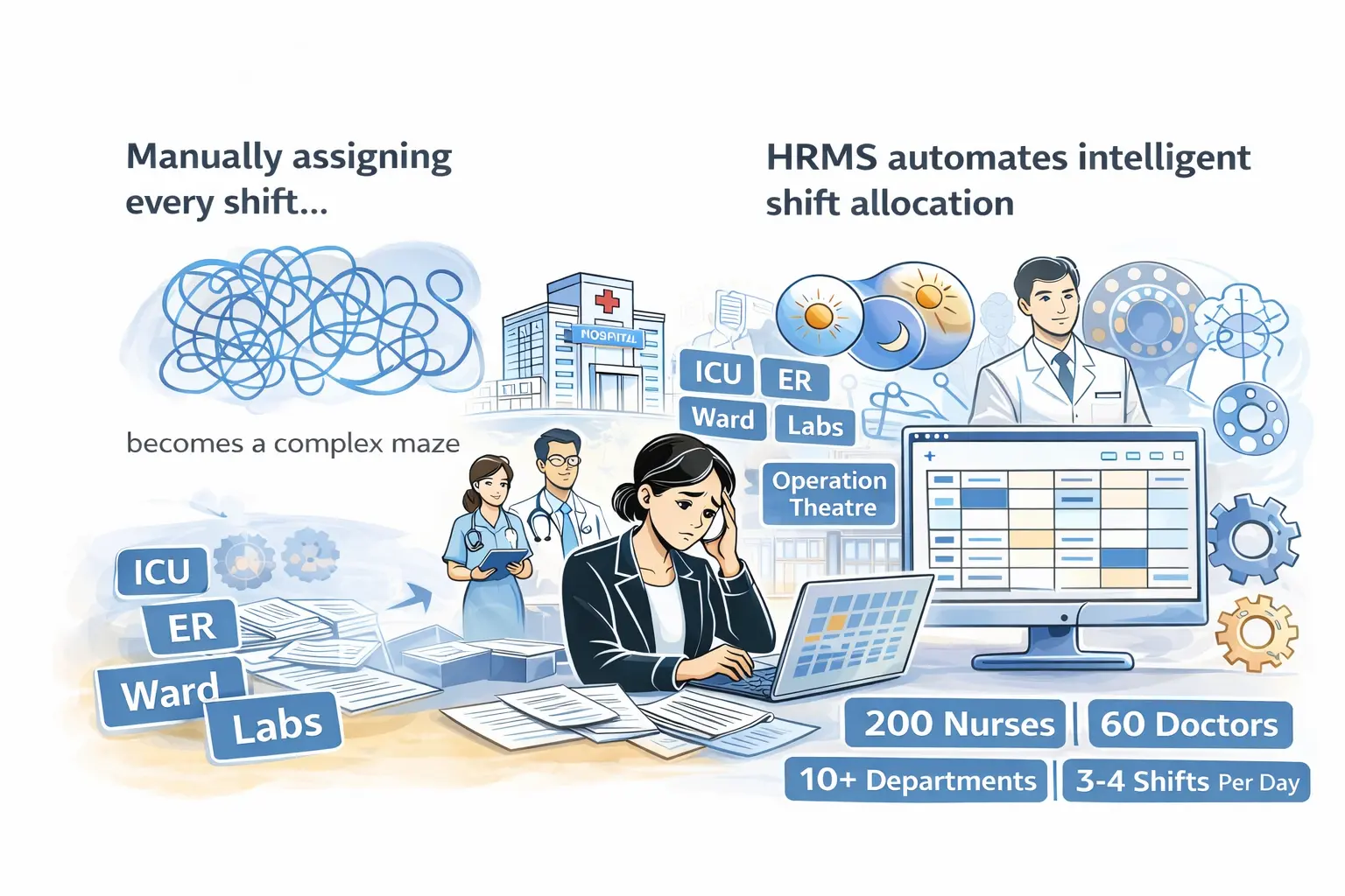 Intelligent Shift Allocation in Hospital HRMS